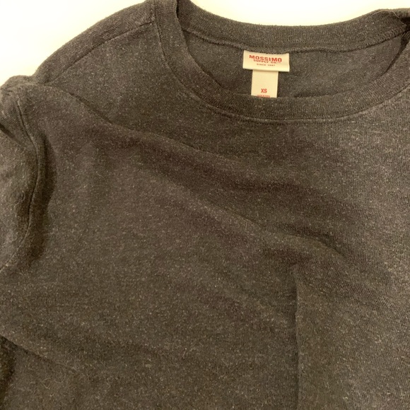 Mossimo Charcoal Gray Cropped Pullover Sweater - Picture 4 of 5